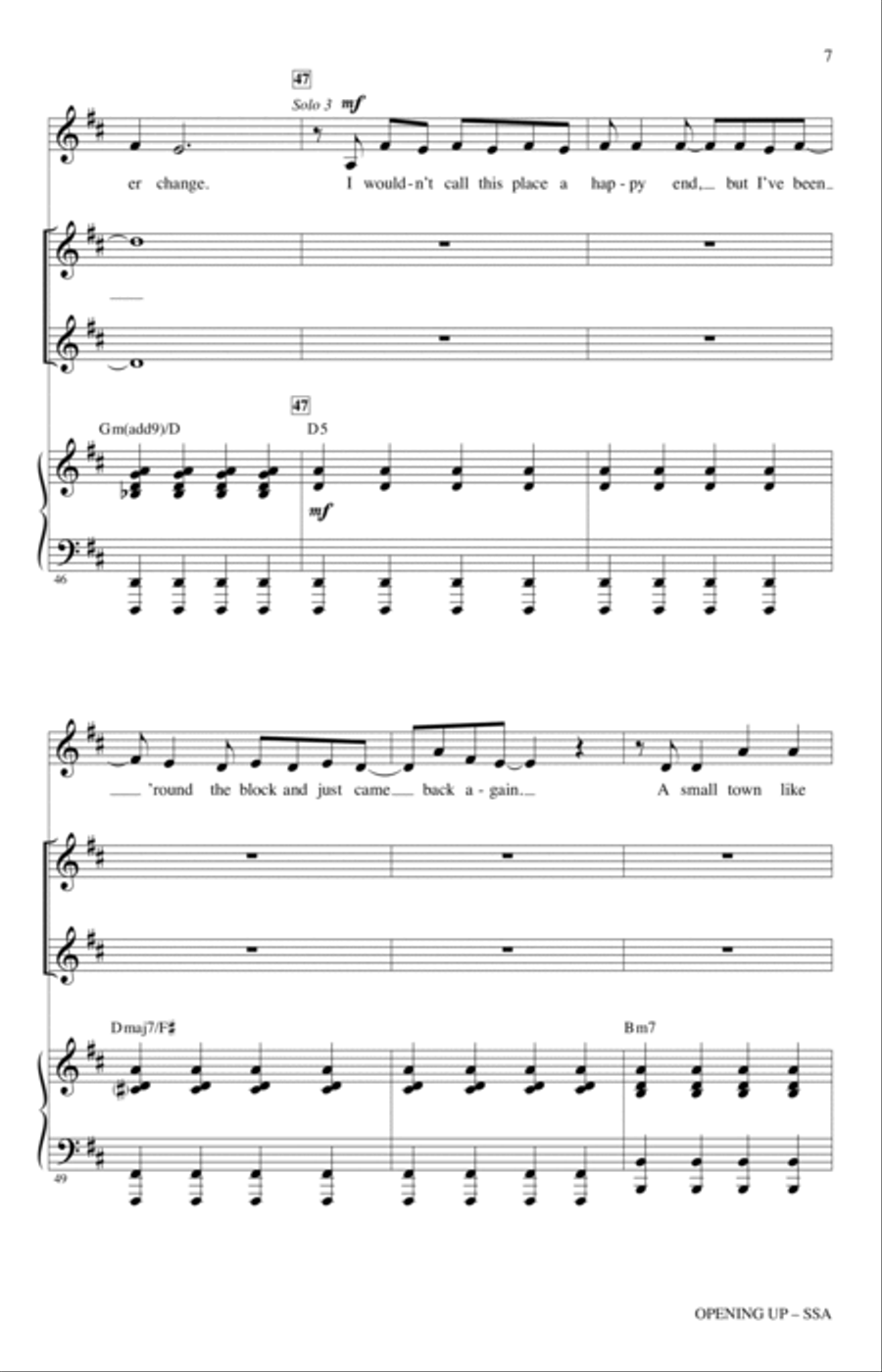 Opening Up (from Waitress The Musical) (arr. Mac Huff) SSA scores gallery preview page 6