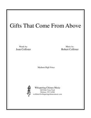 Gifts That Come from Above (medium high voice)