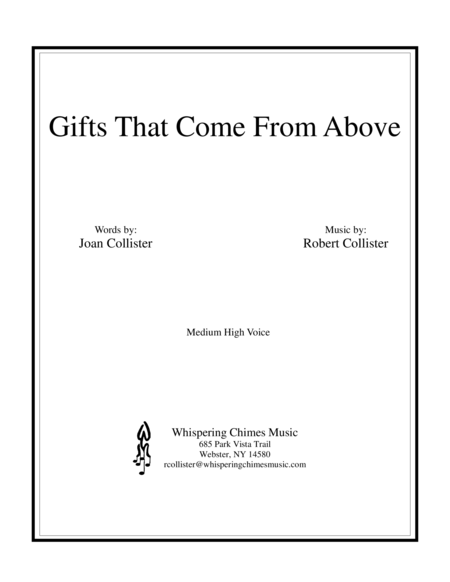 Gifts That Come from Above (medium high voice) image number null