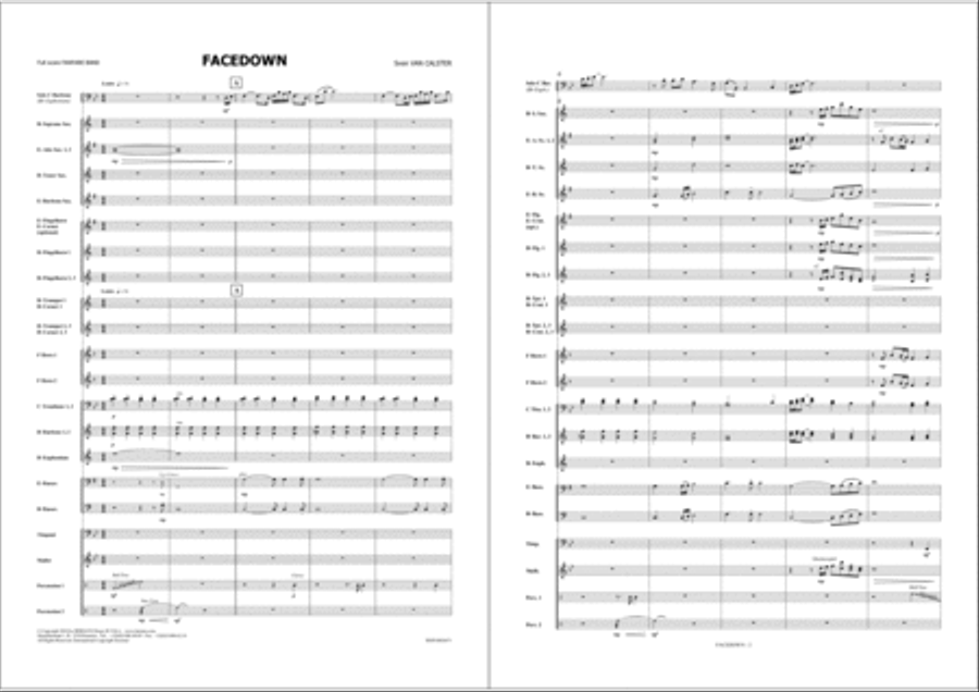 Facedown Facedown Fanfare Band scores gallery preview page 3