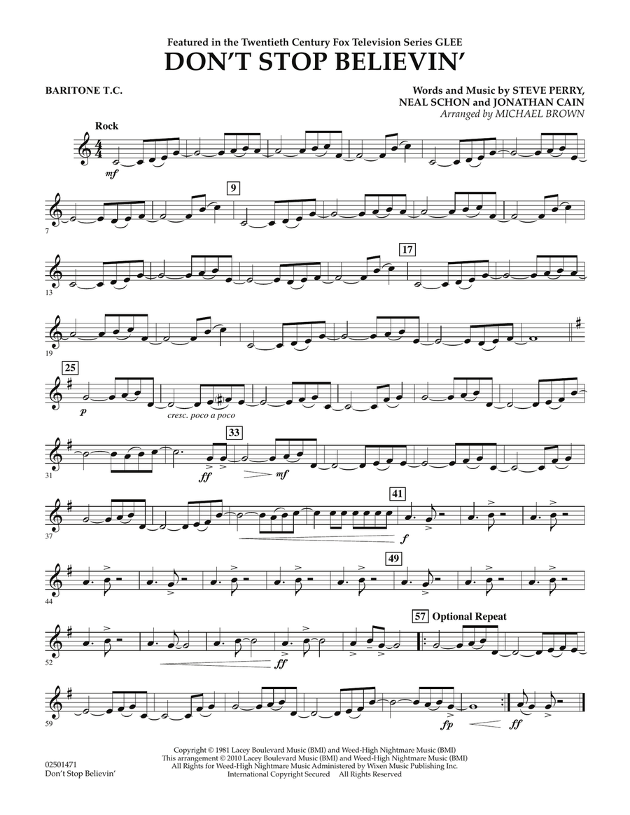 Don't Stop Believin' - Baritone T.C.