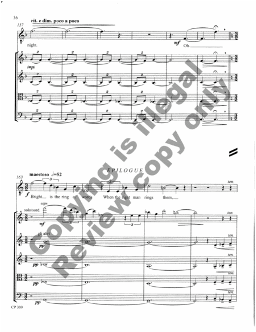 Songs of Laughter, Love, & Tears (Full Score & Parts) String Orchestra scores gallery preview page 74