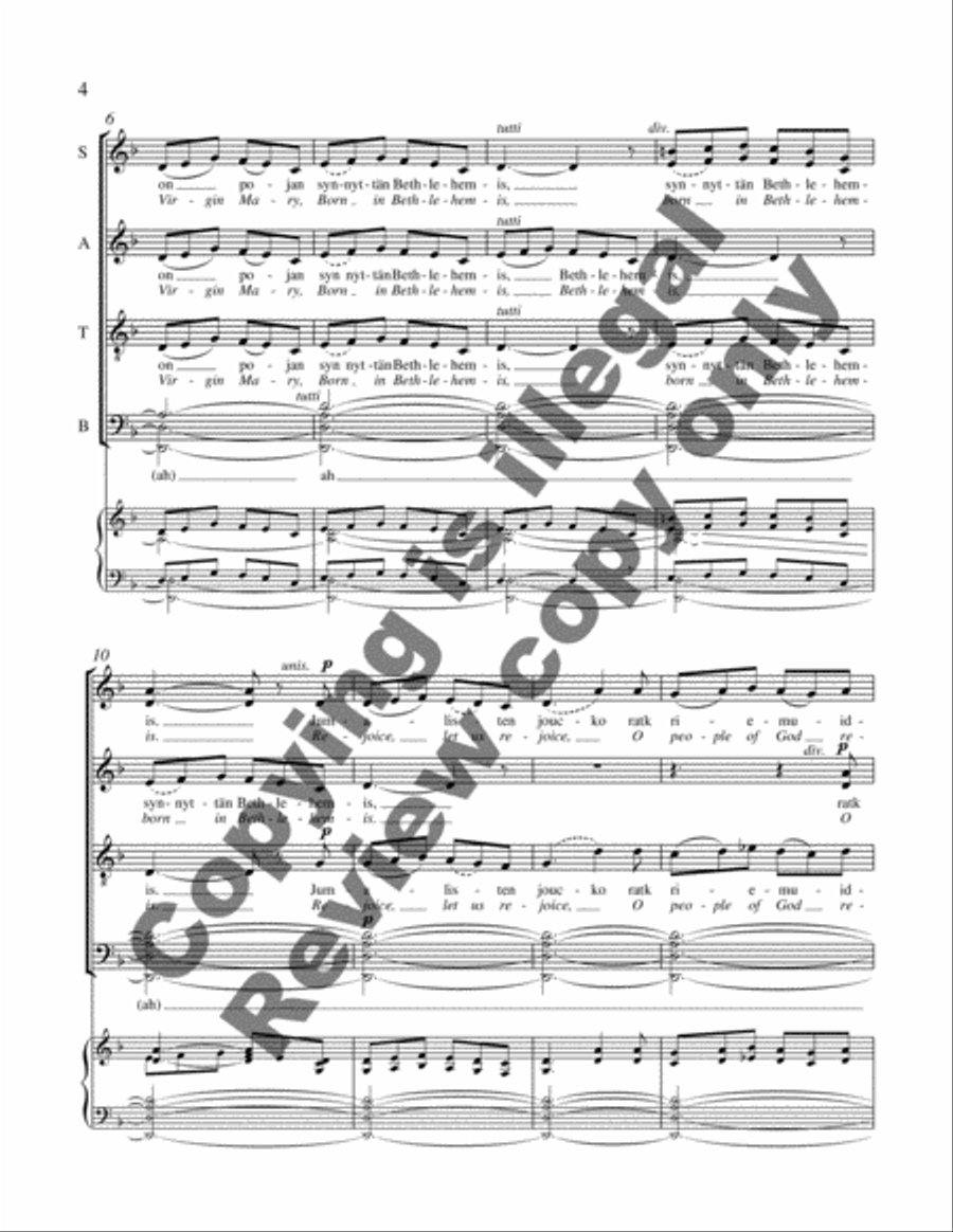 Jumalisten joucko (Rejoice, let us rejoice) Choir scores gallery preview page 4