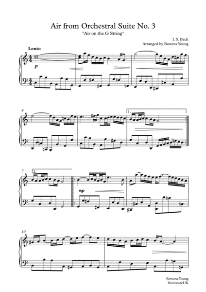 Air from Bach's Suite No.3 ("Air on the G-String")