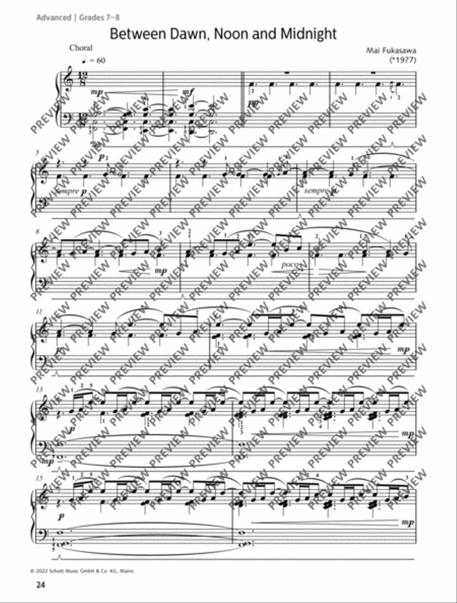 Between Dawn, Noon and Midnight Piano Solo scores gallery preview page 2