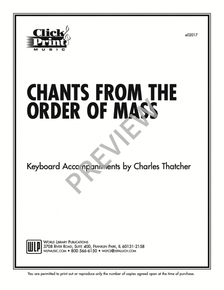 Chants from the Order of Mass
