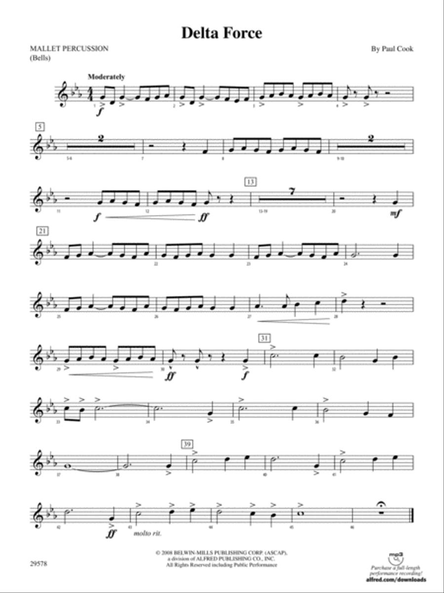 Delta Force: Mallets Concert Band scores gallery preview page 1
