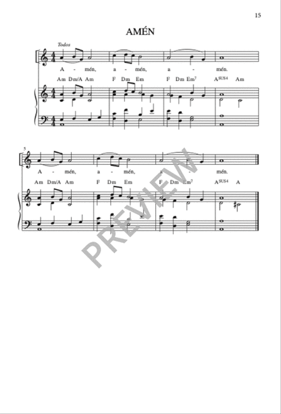 Misa al Sagrado Corazón de Jesús Unison Choir scores gallery preview page 17