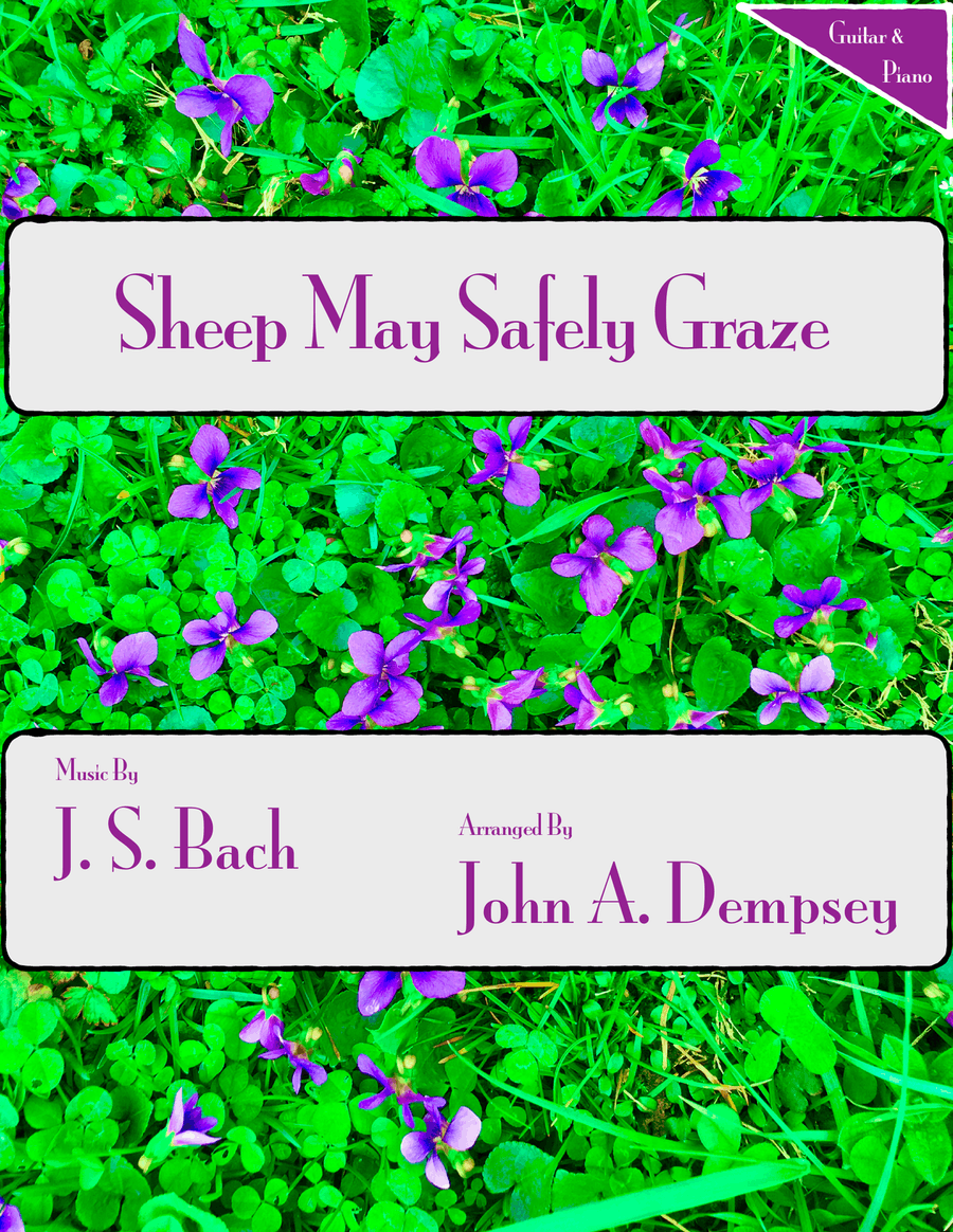 Sheep May Safely Graze (Bach): Guitar and Piano Acoustic Guitar scores gallery preview page 1