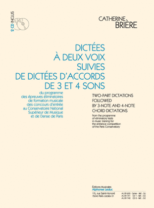 Book cover for Dictees A Deux Voix Suivies De Dictees D'accords De 3 Et 4 Sons (cahier Avec 2