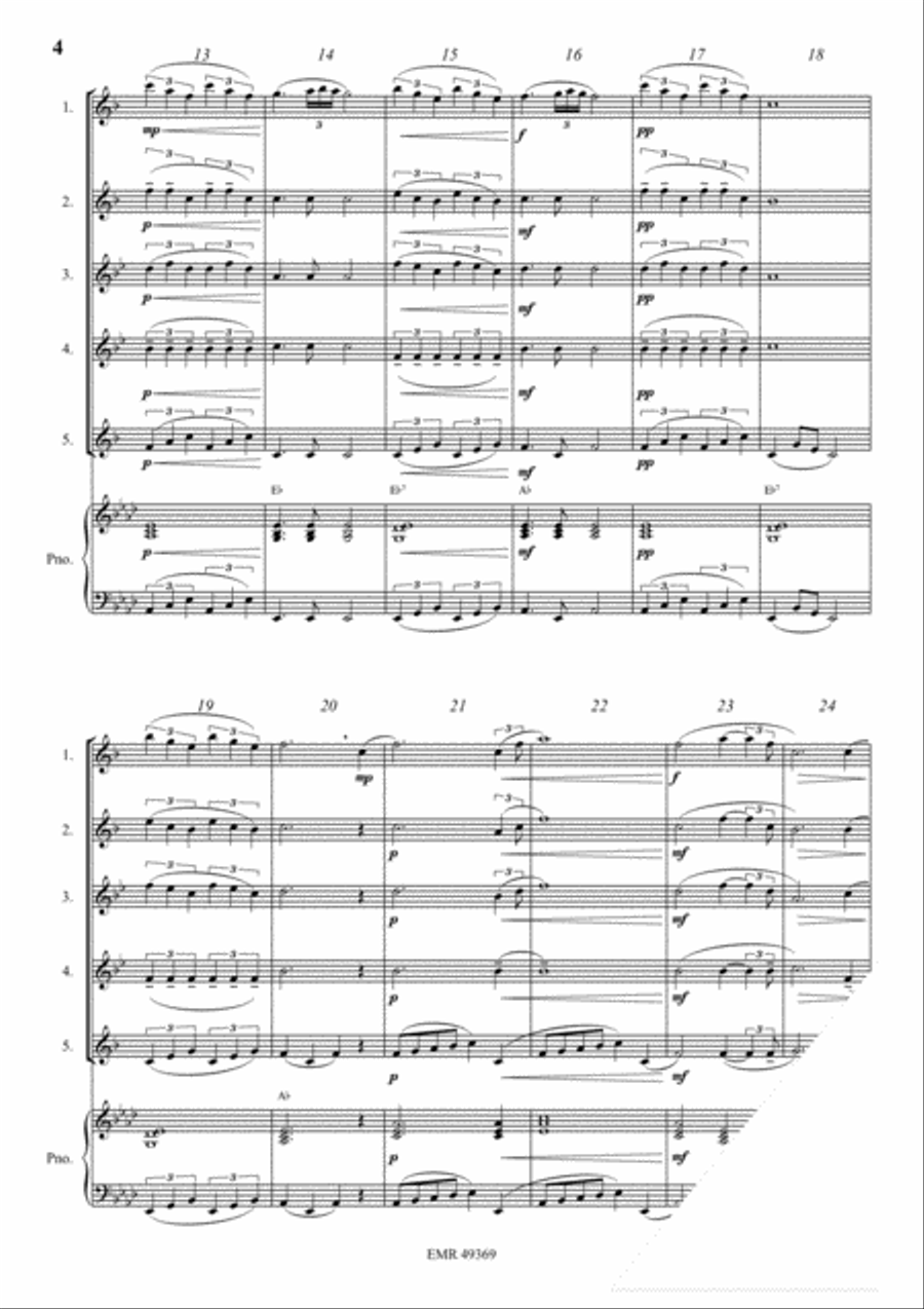 Il Silenzio Saxophone Quintet scores gallery preview page 4