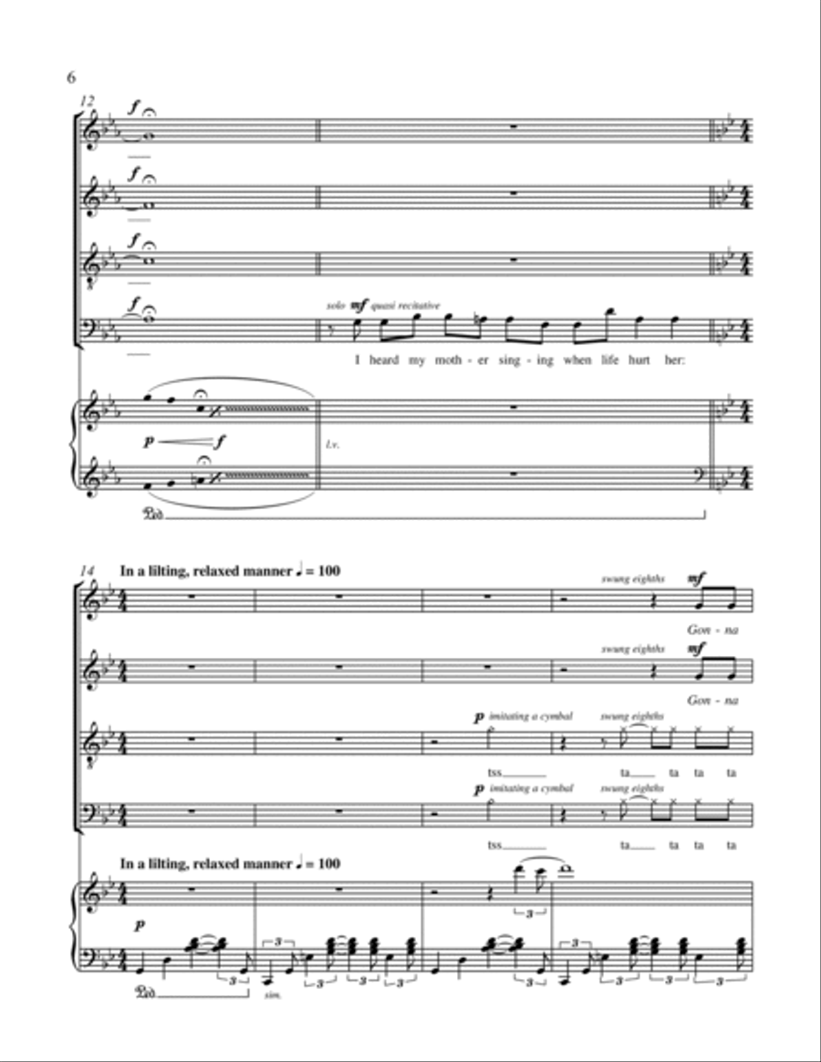 Spirituals from Harlem Songs 4-Part scores gallery preview page 6