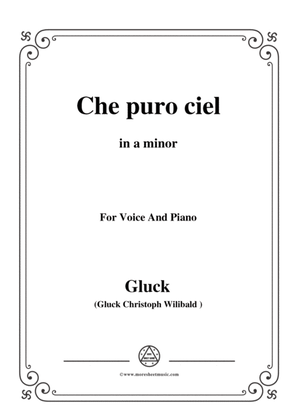 Gluck-Che puro ciel,from 'Orfeo ed Euridice',in a minor,for Voice and Piano