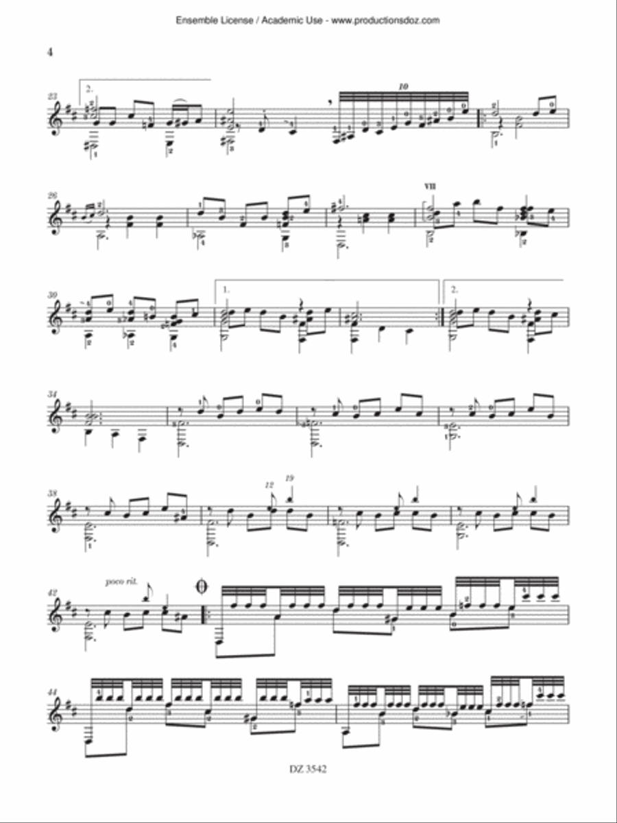 La Guitarra Sonriente :-) Classical Guitar scores gallery preview page 4