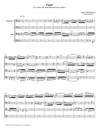 Fugue 11 from Well-Tempered Clavier, Book 1 (Euphonium-Tuba Quartet)