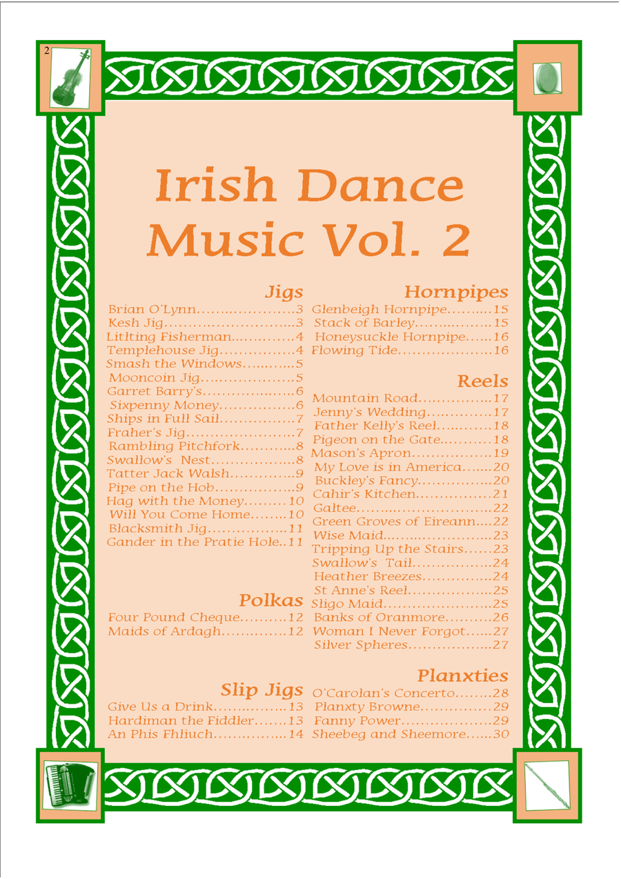Irish Dance Music Vol.2 for Cello 50 Jigs, Reels, Hornpipes and more.... Cello Solo scores gallery preview page 2
