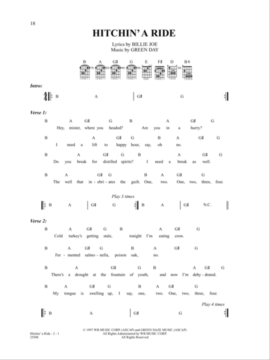 Hitchin' a Ride School and Community scores gallery preview page 1