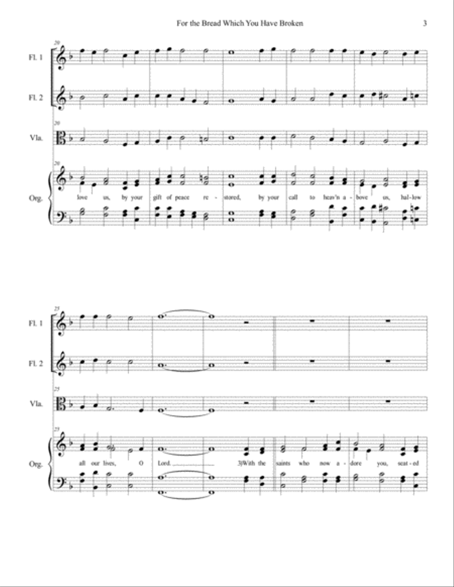 For the Bread Which You Have Broken, Hymn Setting Unison Choir scores gallery preview page 4