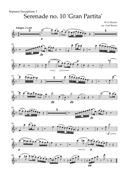 Serenade no.10 'Gran Partita' 3rd Movement, Adagio