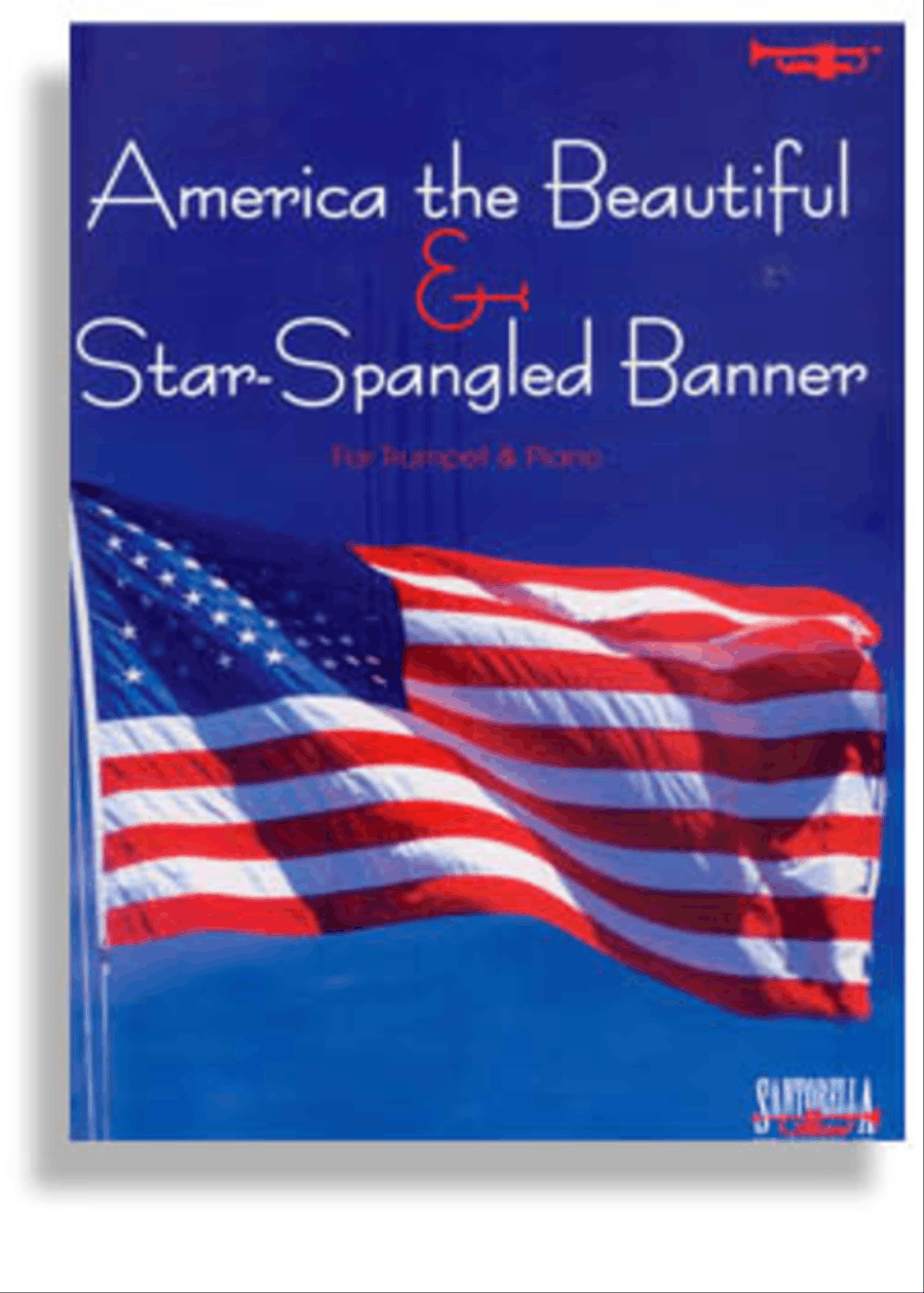 Star Spangled Banner and America the Beautiful for Trumpet and Piano Trumpet scores gallery preview page 1