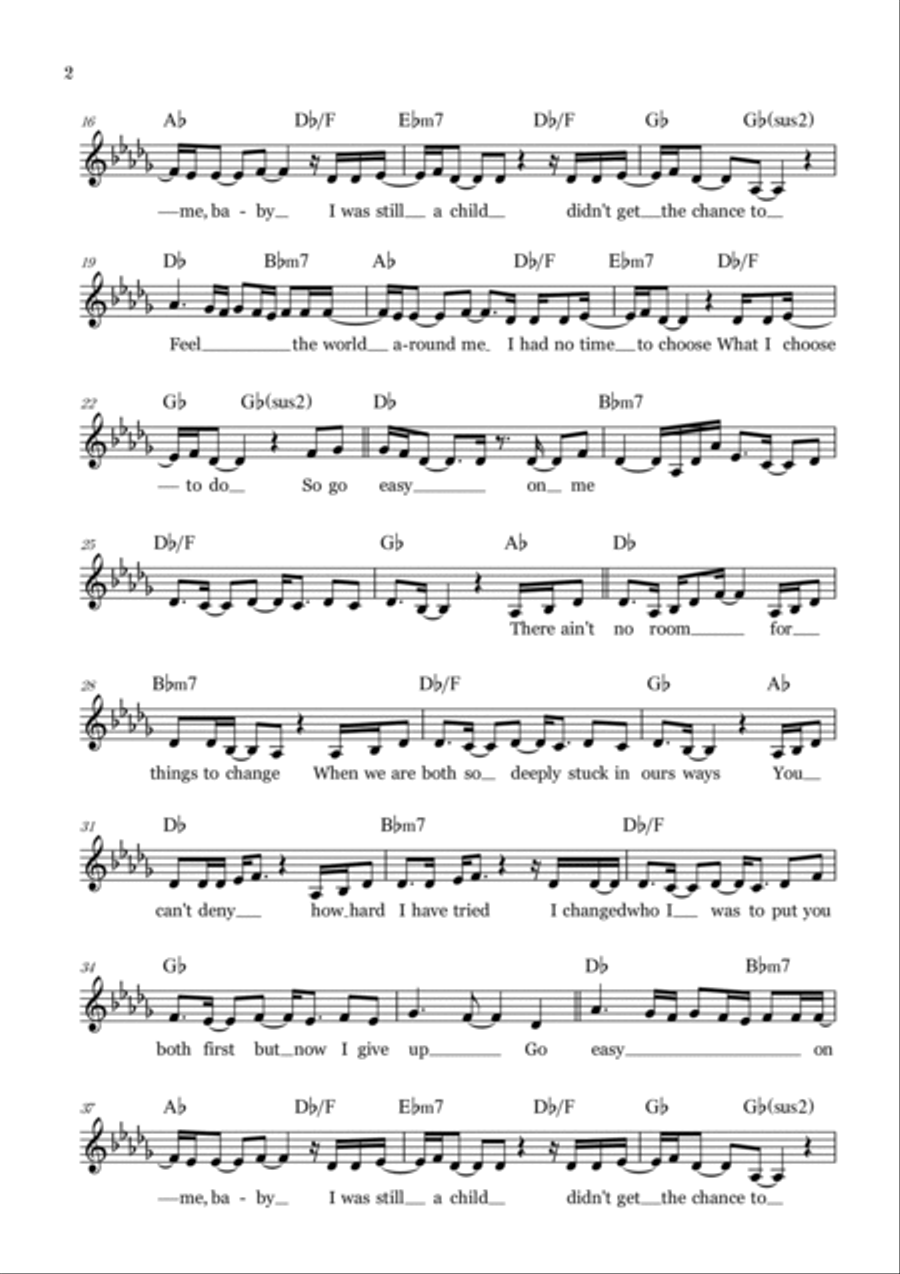 Easy On Me Piano scores gallery preview page 2