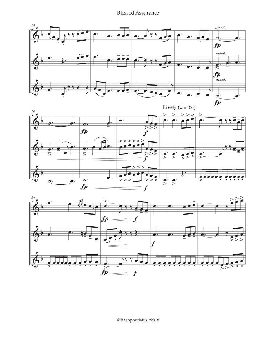 Blessed Assurance - Trumpet Trio Trumpet Trio scores gallery preview page 2