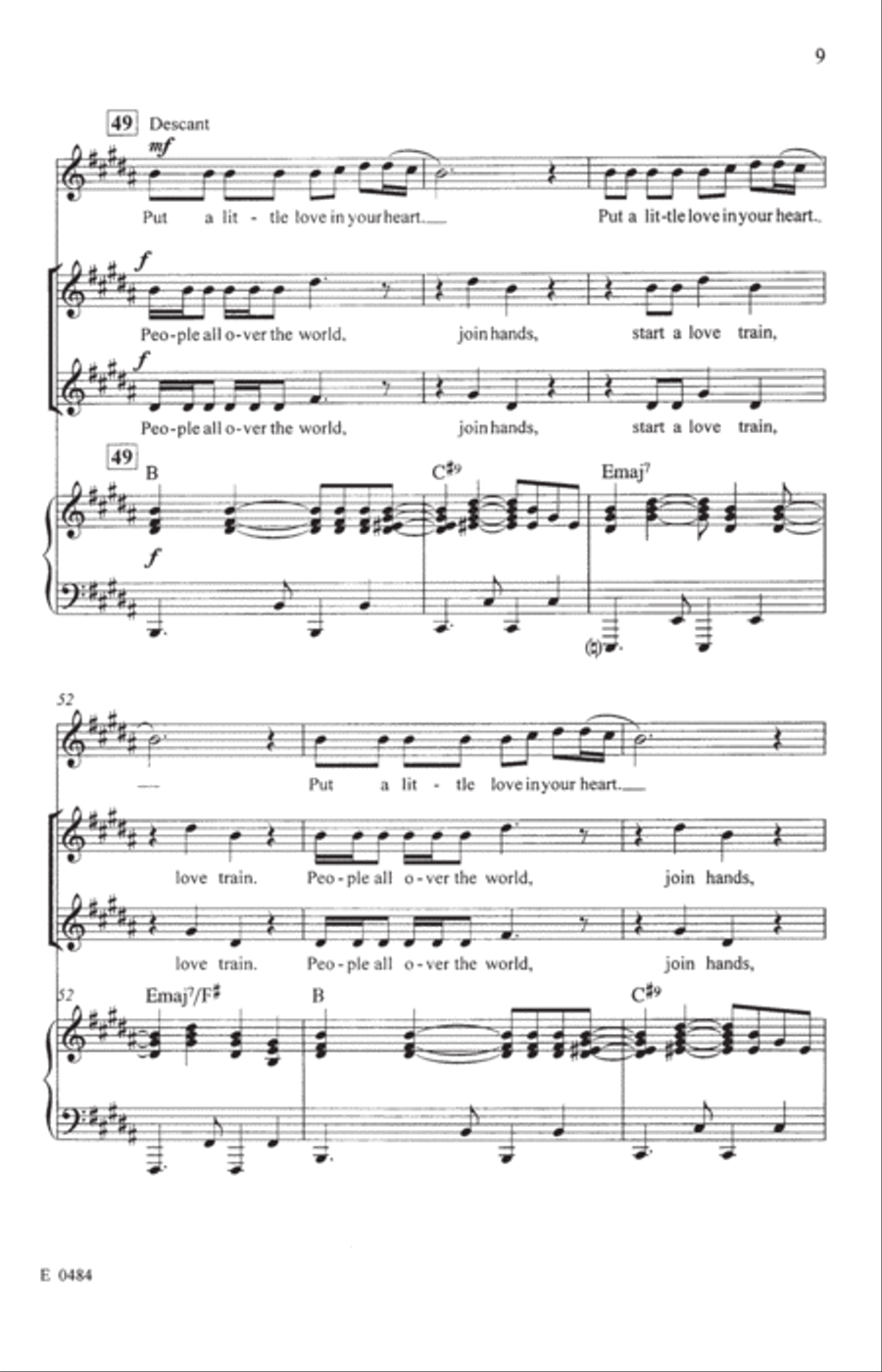 Put A Little Love In Your Heart (with Love Train) 2-Part scores gallery preview page 7