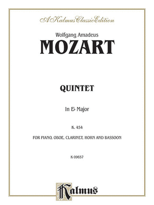 Book cover for Piano Quintet In E Flat K. 452