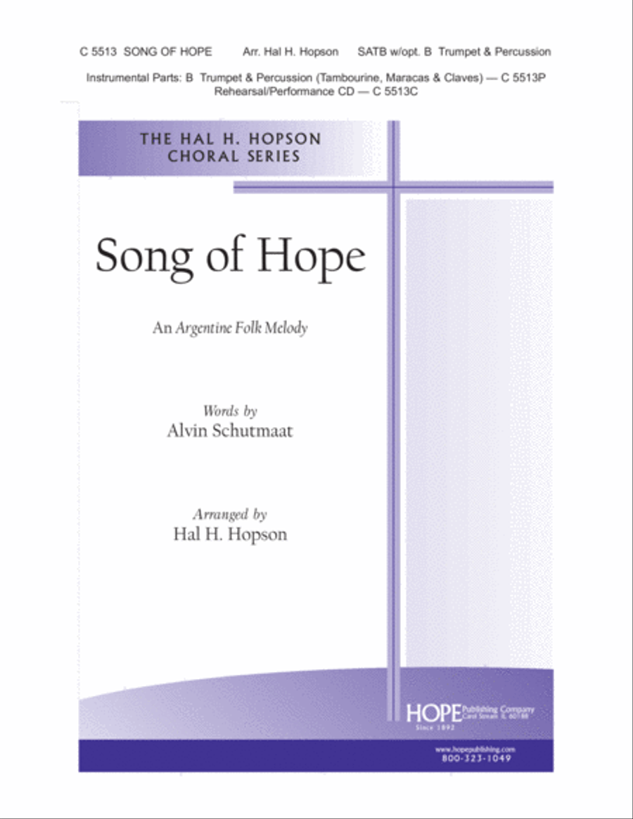 Song of Hope Song of Hope Choir scores gallery preview page 1