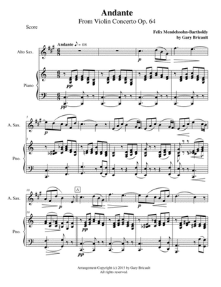 Andante From Violin Concerto Op. 64