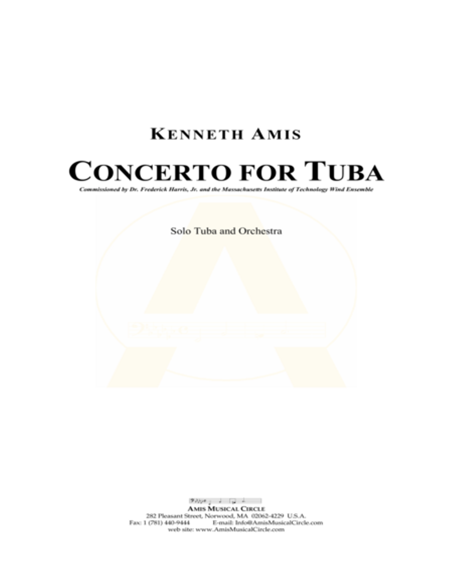 Book cover for Concerto for Tuba and Orchestra - STUDY SCORE ONLY