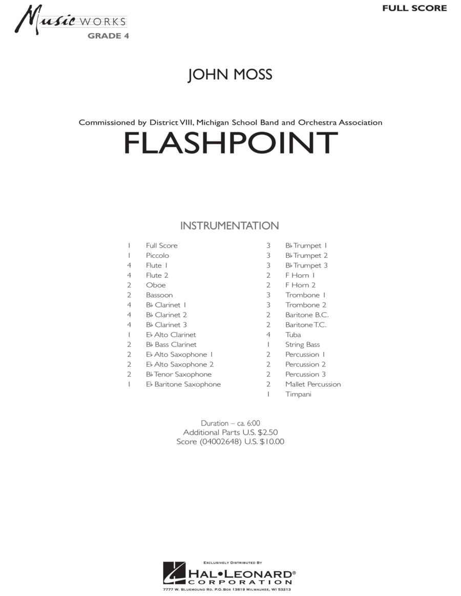 Flashpoint - Full Score Flashpoint - Full Score Score scores gallery preview page 1