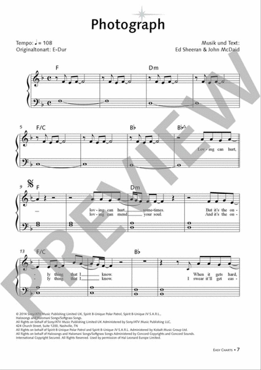 Easy Charts Piano scores gallery preview page 3