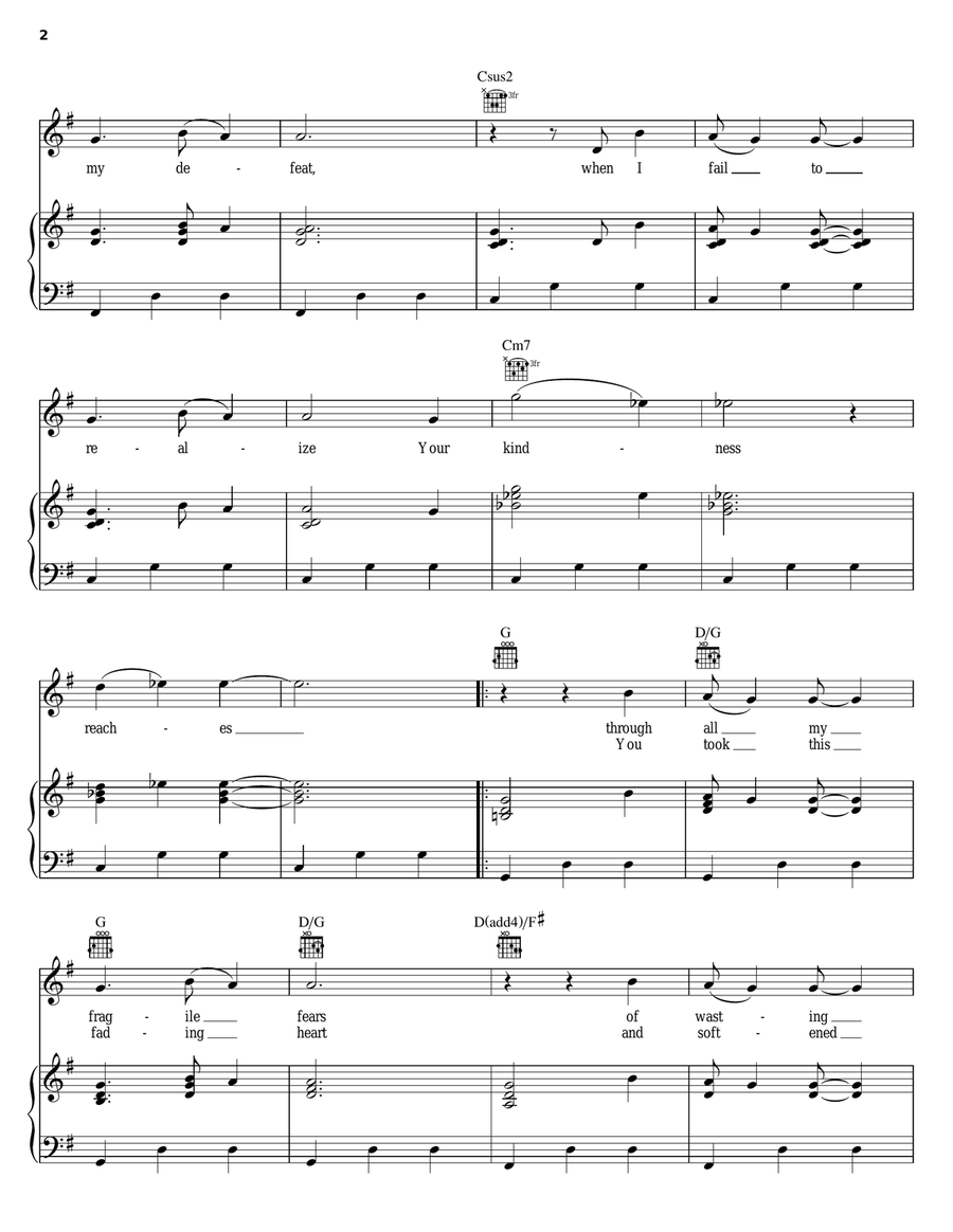 Even When Piano, Vocal, Guitar scores gallery preview page 2