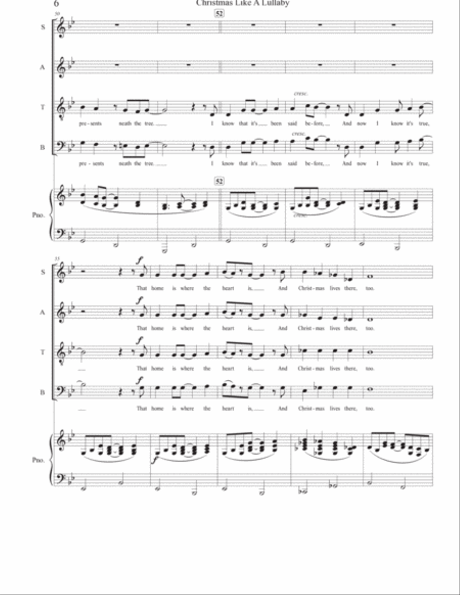 Christmas Like A Lullaby Christmas Like A Lullaby 4-Part scores gallery preview page 6