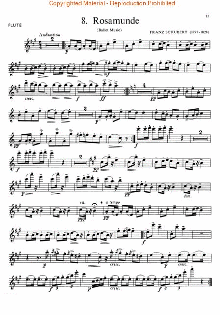 Solos for the Flute Player Flute Solo scores gallery preview page 3