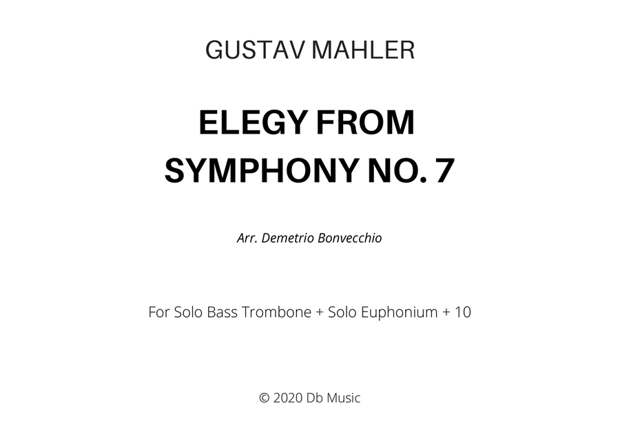 Elegy from Mahler 7th Symphony Baritone Horn TC scores gallery preview page 1