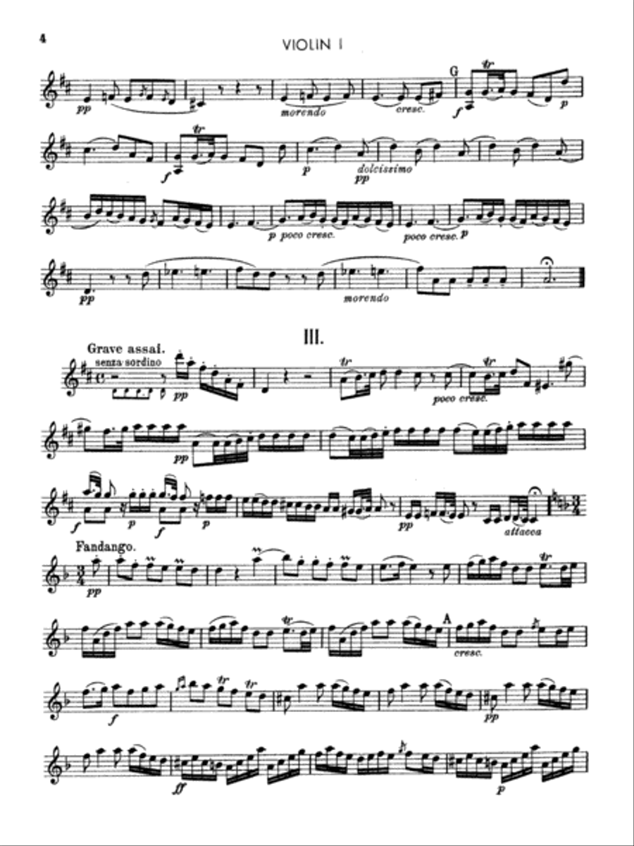 Boccherini: First Quintet in D Major, for Two Violins, Viola, Cello and Guitar Viola scores gallery preview page 4