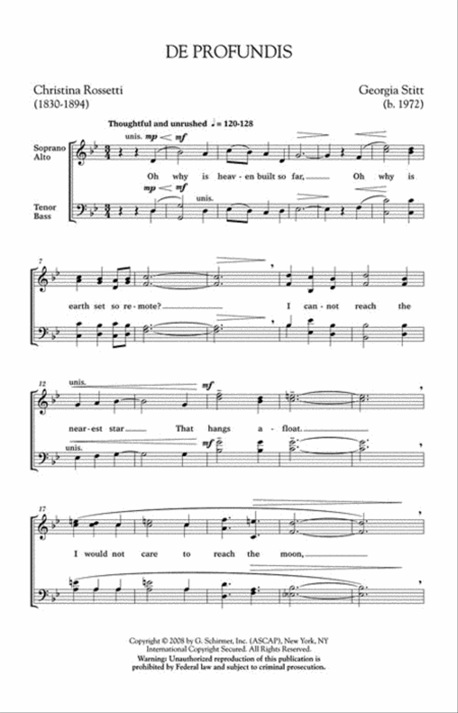 De Profundis 4-Part scores gallery preview page 2