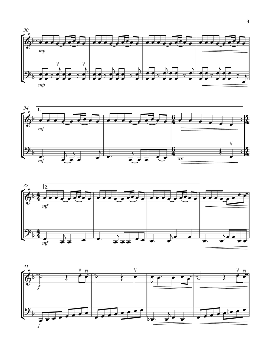 The Man Who Sold The World String Duet scores gallery preview page 3