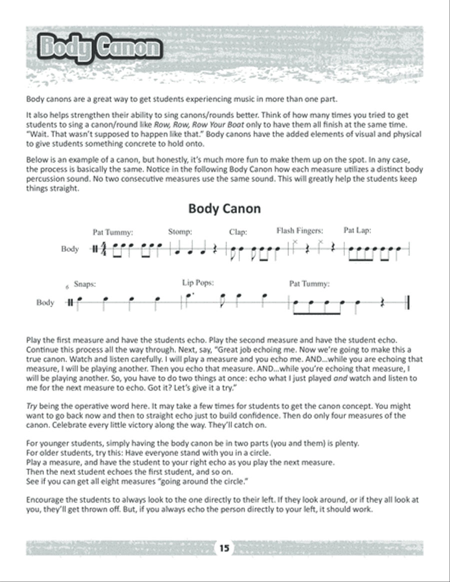 Buckets to Body Percussion Percussion scores gallery preview page 8