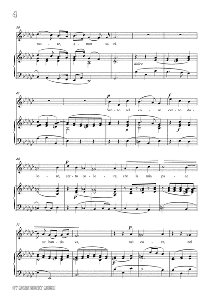 Scarlatti - Sento nel core in E flat minor for voice and piano image number null