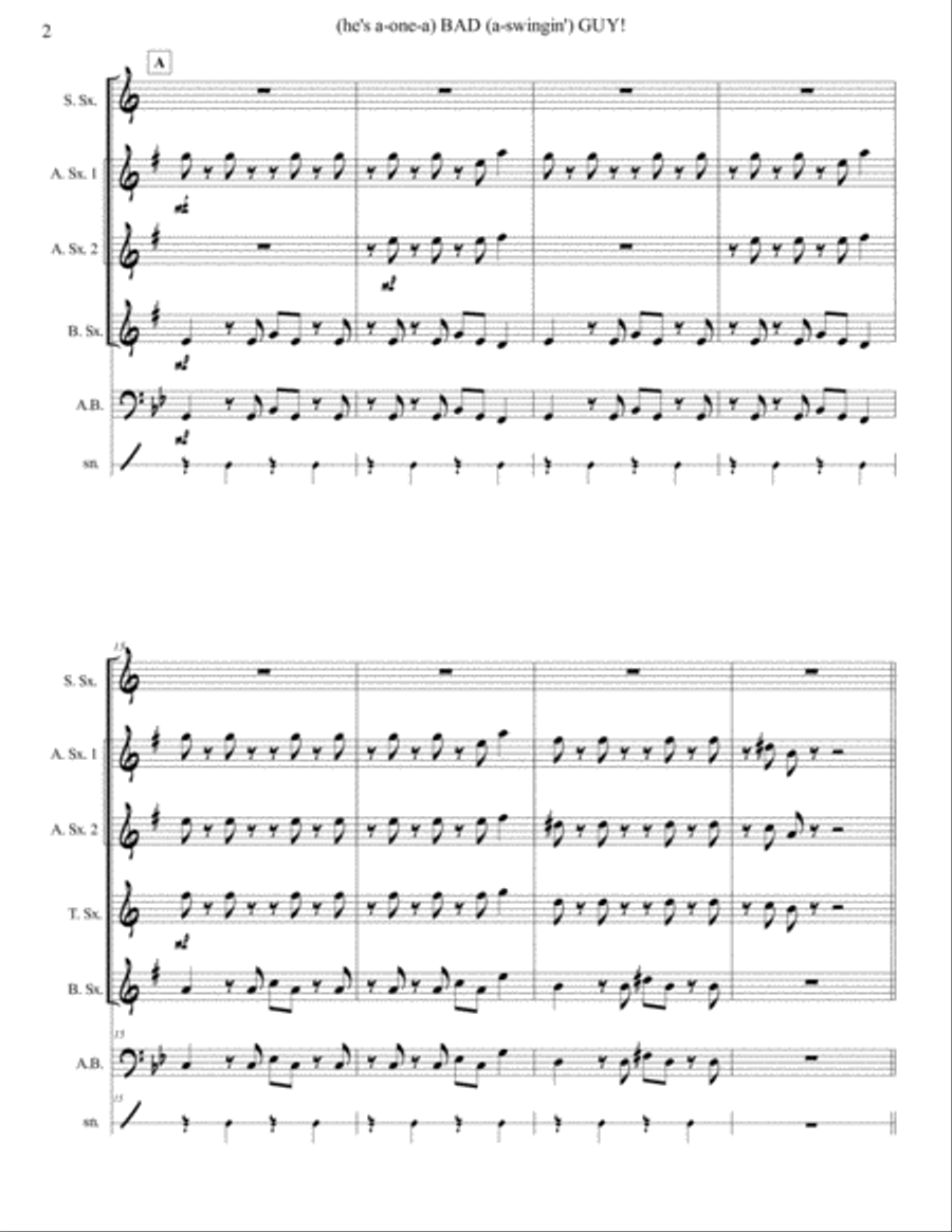 Bad Guy Small Ensemble scores gallery preview page 2