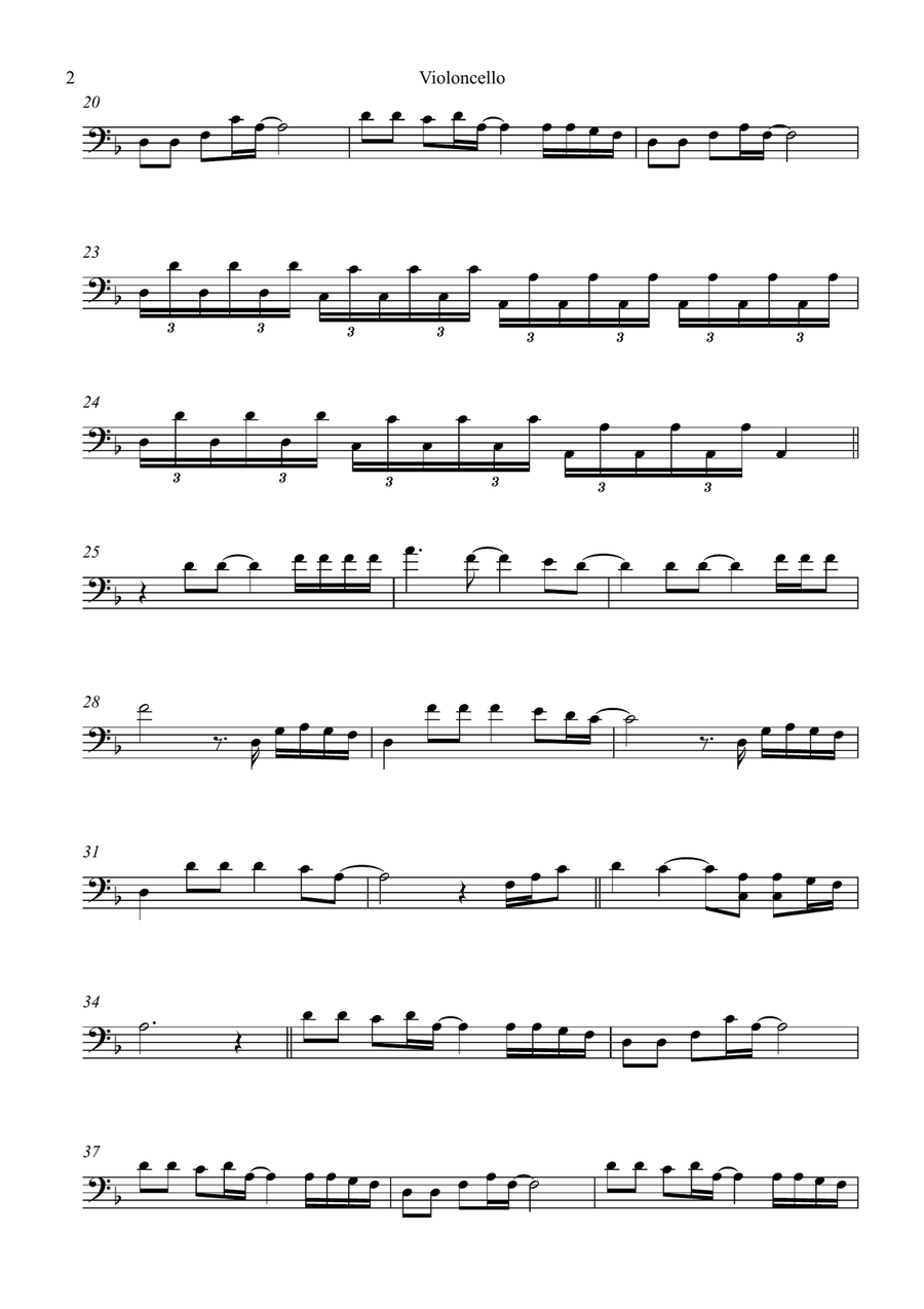Ophelia Cello Solo scores gallery preview page 2