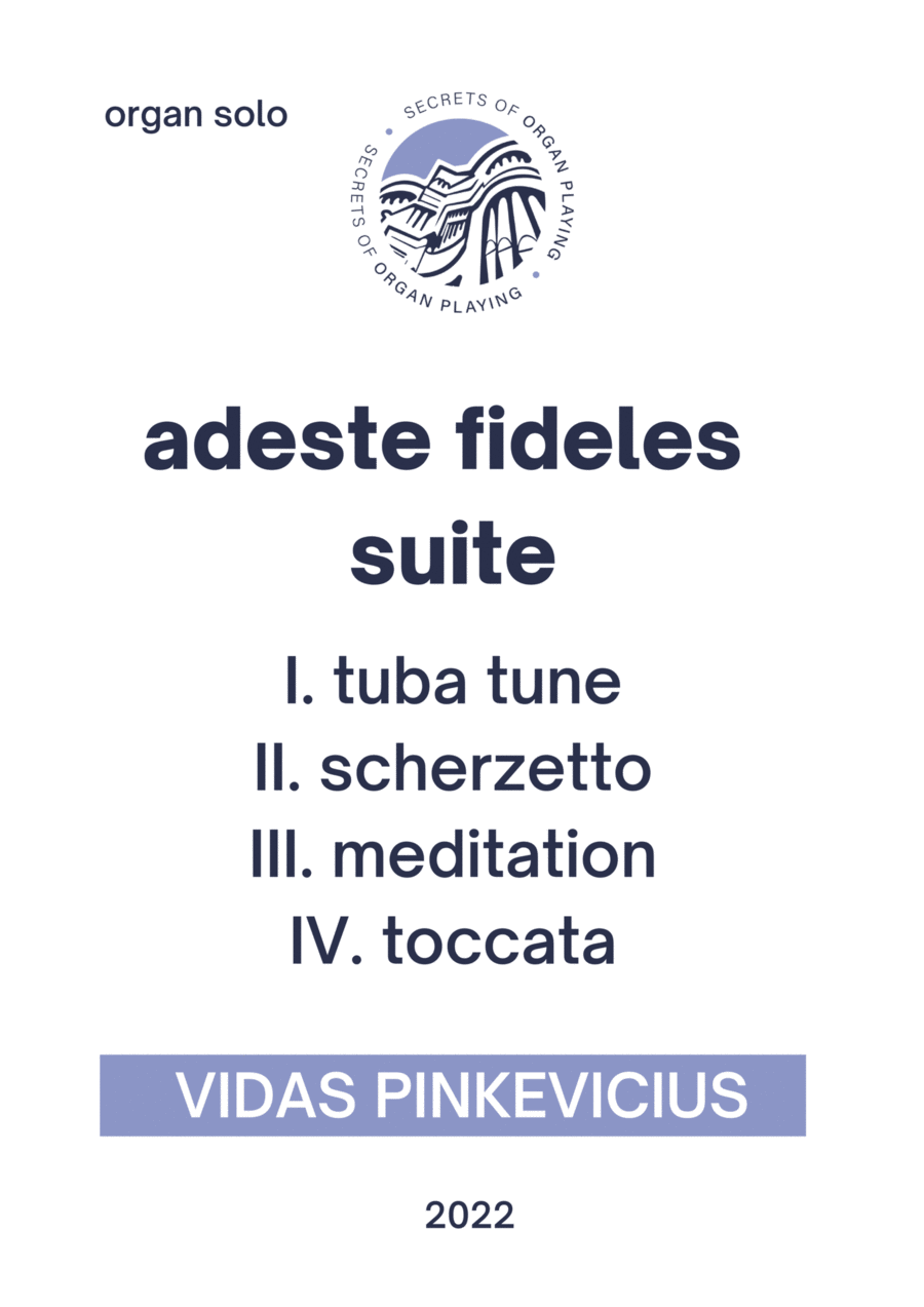 Adeste fideles Suite (Organ Solo) by Vidas Pinkevicius Organ Solo scores gallery preview page 1