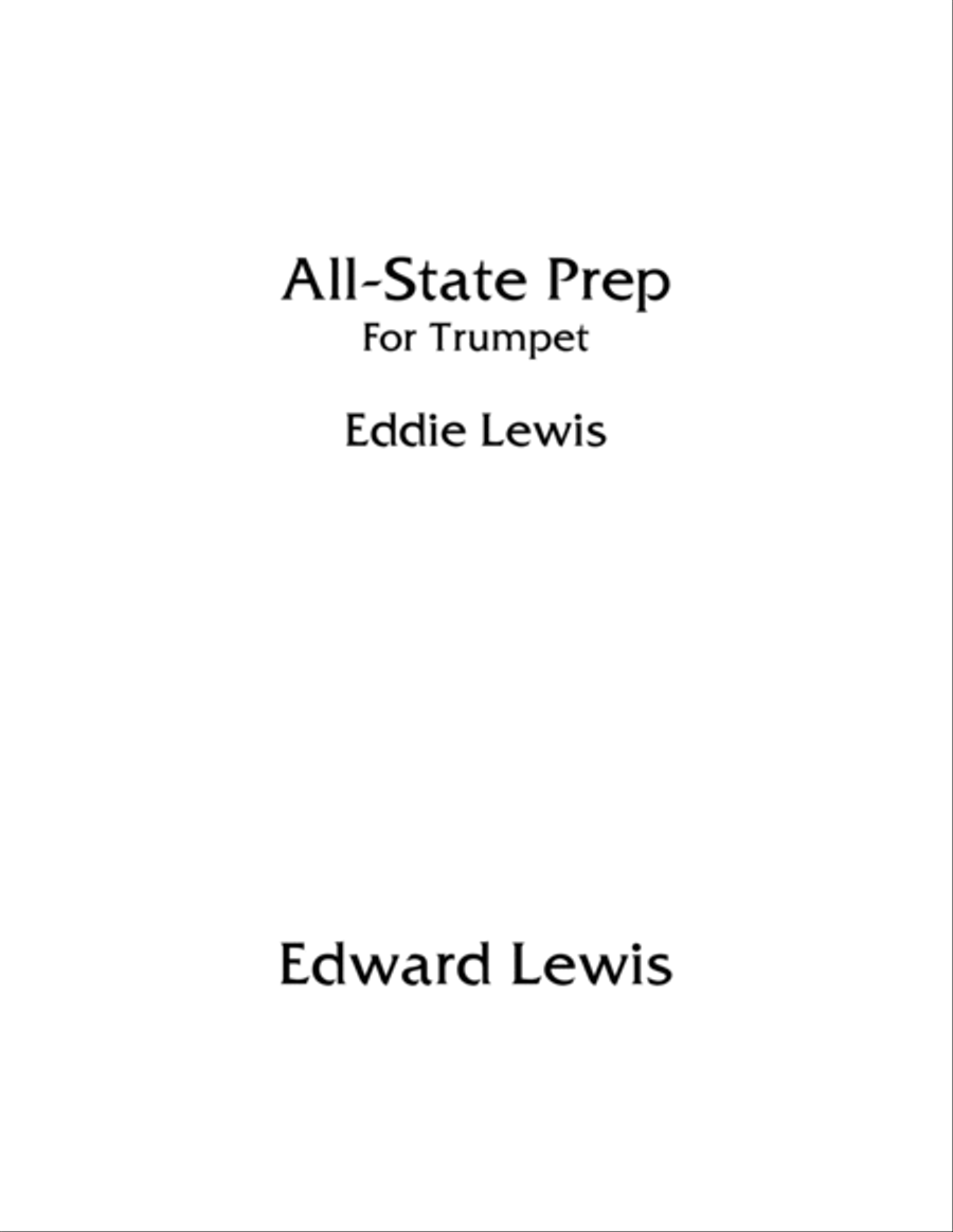 All-State Prep for Trumpet by Eddie Lewis