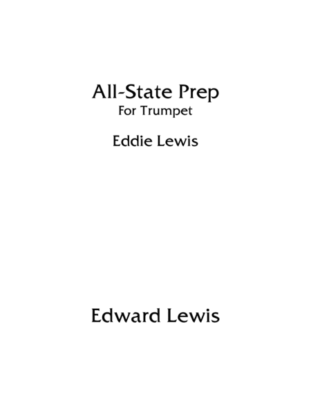All-State Prep for Trumpet by Eddie Lewis