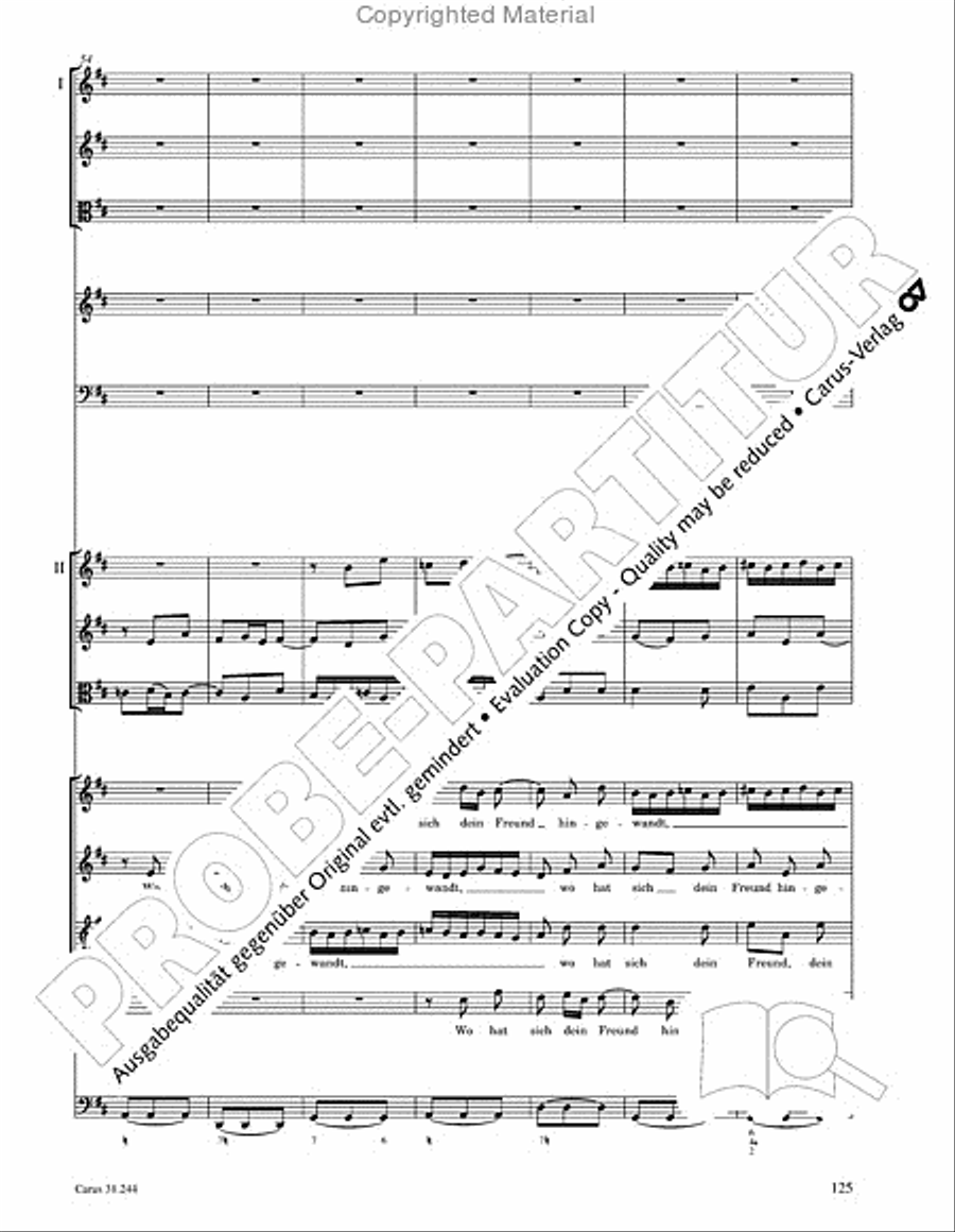 St. Matthew Passion (Matthaus-Passion) 4-Part scores gallery preview page 127