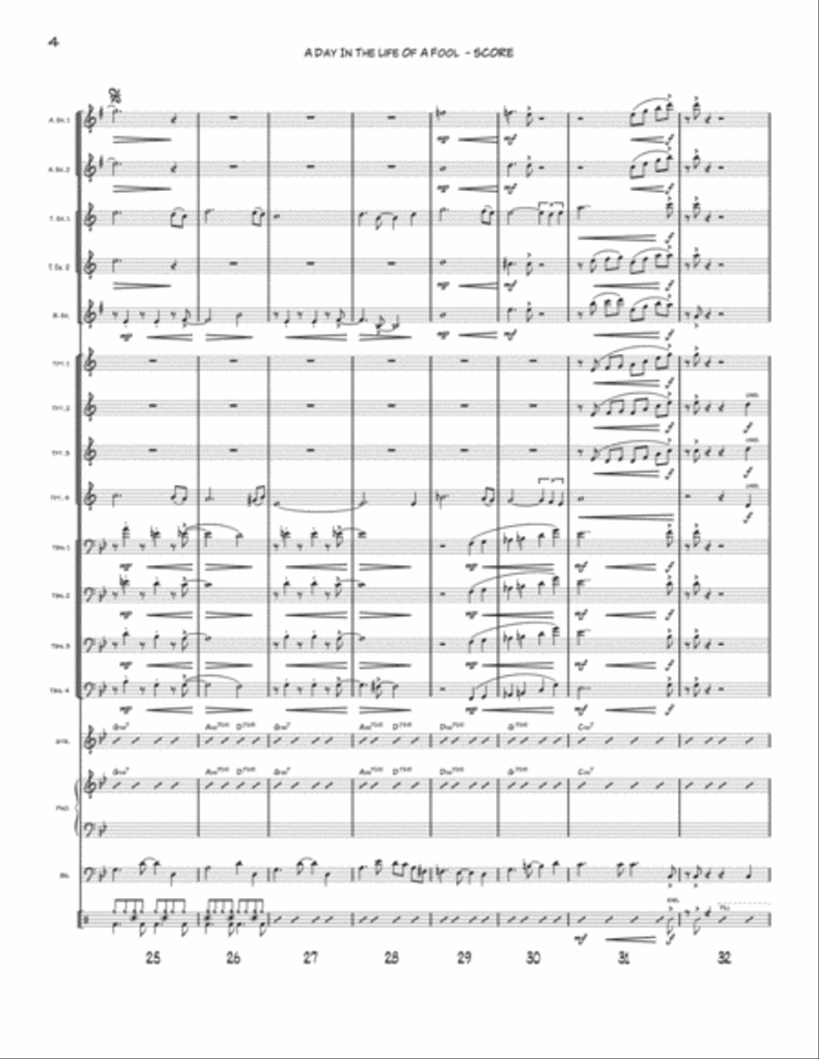 A Day In The Life Of A Fool (manha De Carnaval) Jazz Ensemble scores gallery preview page 4