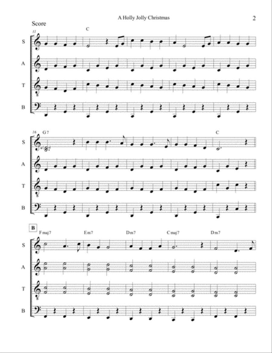 A Holly Jolly Christmas Large Ensemble scores gallery preview page 2